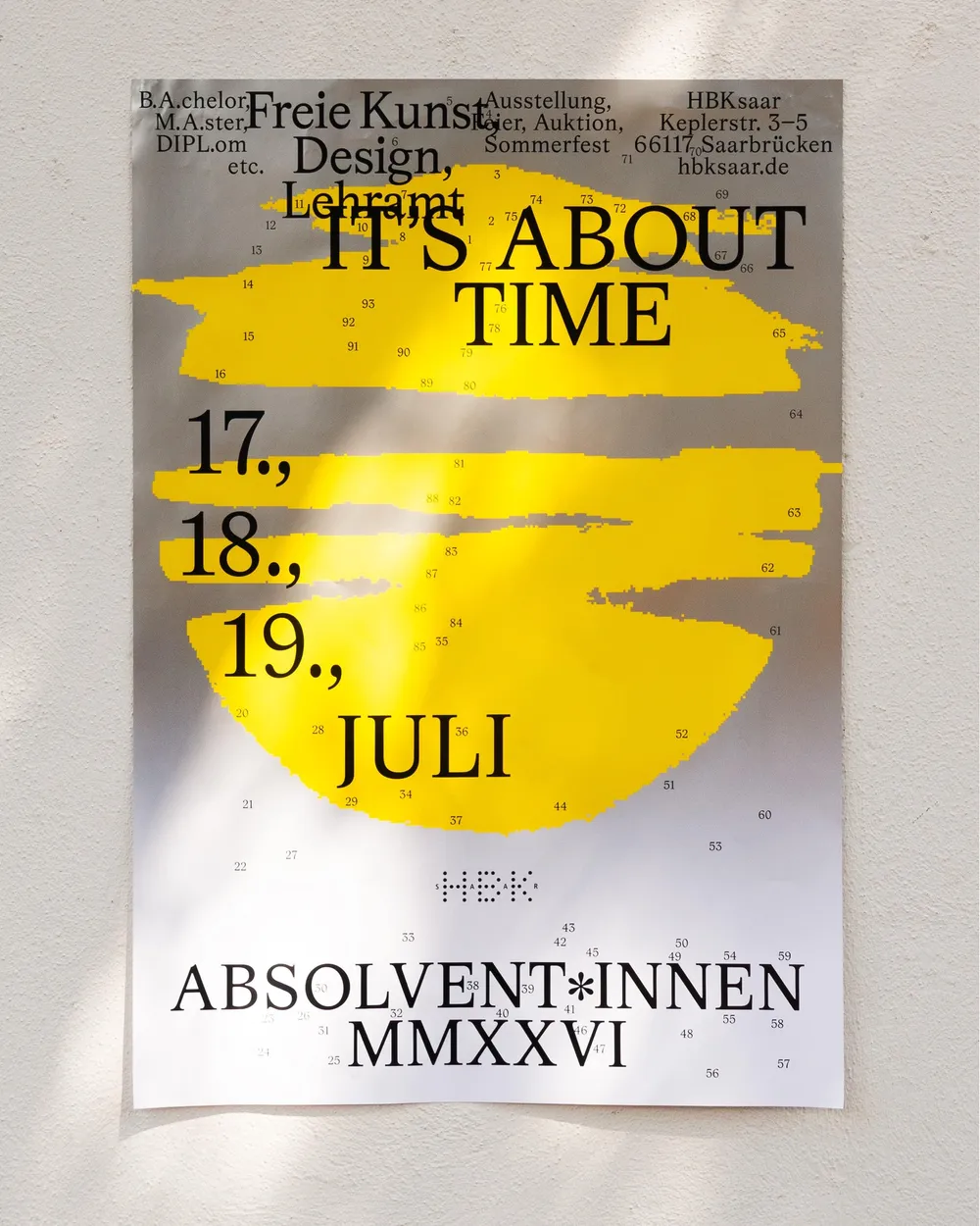 No. 072, poster: bold, editorial, minimal